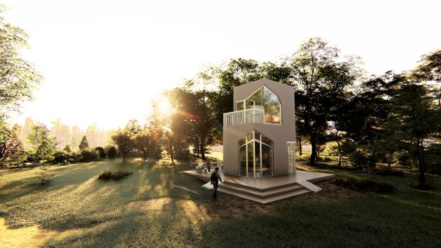 tiny forest house 3D Model .c4d .max .obj .3ds .fbx .stl .blend 