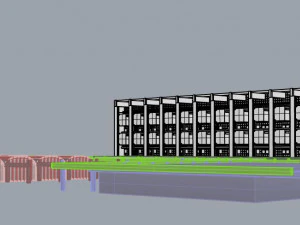 the marchiondi spagliardi institute by vittoriano vigano 3D Model