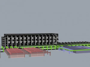 the marchiondi spagliardi institute by vittoriano vigano 3D Model
