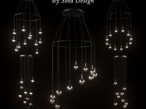 도라 LED 멀티 라이트 펜던트 3D 모델