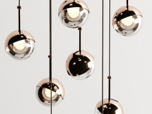 Dora LED Multi Light Pendant Modèle 3D