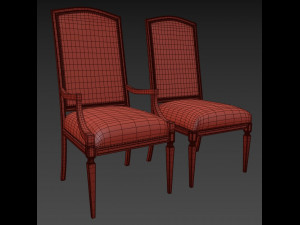 Hooker Furniture Dining Room Woodlands Arched Upholstered Arm Chair Modelo 3D