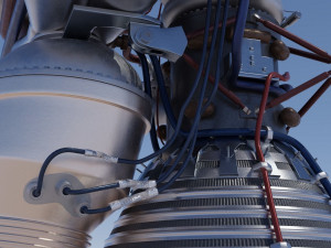 f-1 rocket engine Model 3D