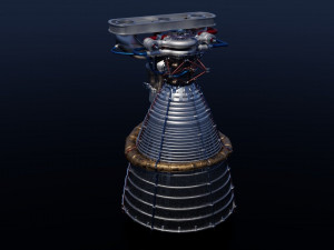 f-1 rocket engine Model 3D