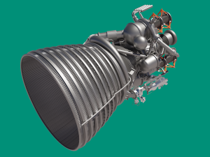 j-2 rocket engine 3D 모델