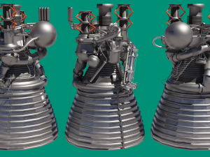 j-2 rocket engine 3D 모델