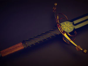 espada bastarda Modelo 3D