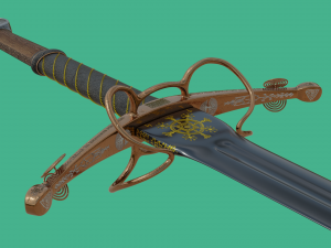 bastard sword 3D Модель
