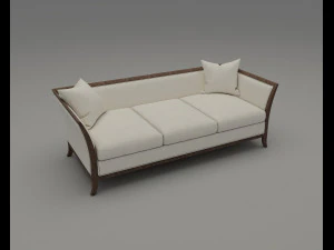 long single sofa 001 3D Model