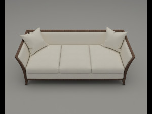 long single sofa 001 3D Model