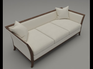 long single sofa 001 3D Model