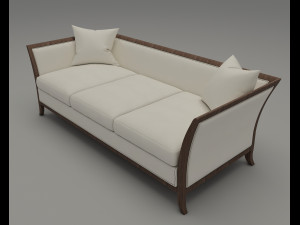 long single sofa 001 3D Model