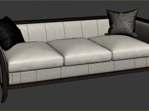 long single sofa 001 3D Model