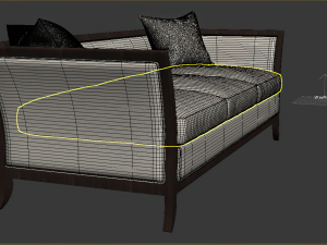 long single sofa 001 3D Model