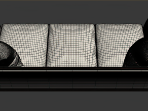 long single sofa 001 3D Model