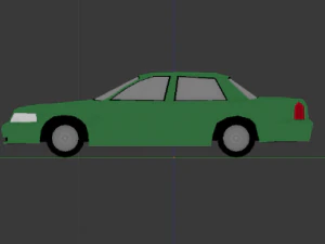 crown victoria lowpoly car model 3D Model
