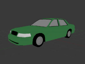 crown victoria lowpoly car model 3D Model