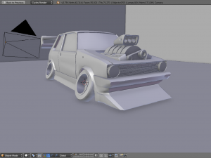 cyberpunk stylized car 3d Model 3D