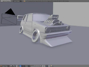 cyberpunk stylized car 3d 3D Model