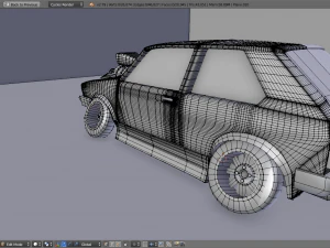 cyberpunk stylized car 3d 3D Model
