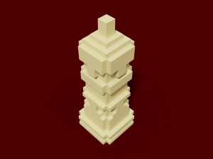 voxel chess Modelo 3D