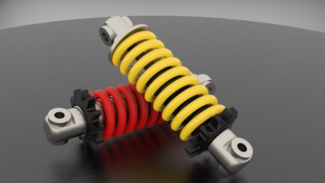 shock absorber Model 3D .c4d .max .obj .3ds .fbx .stl .blend 