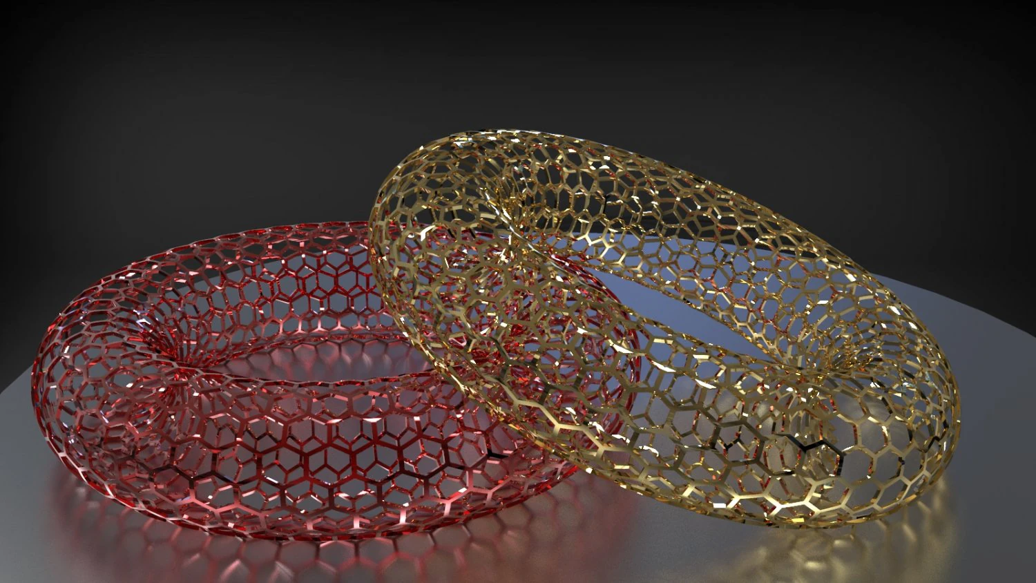 hexagonal mesh ring 3D Model .c4d .max .obj .3ds .fbx .stl .blend