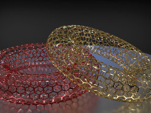 hexagonal mesh ring Modelo 3D
