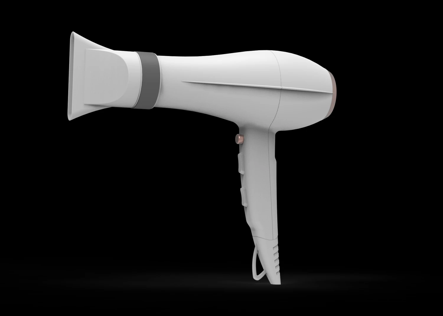 hair dryer tefal respect moving air hv6071k0 3D Model .c4d .max .obj .3ds .fbx .stl .blend 