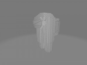voxel character among us red 3D-Modell