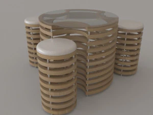 桌子和椅子 3D 模型