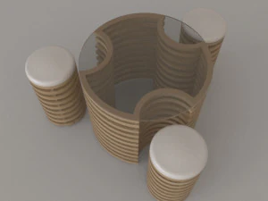 table and chairs 3D Model