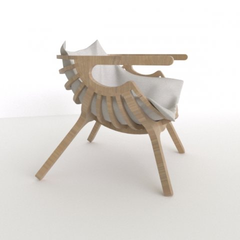 wood armchair 3D 모델 .c4d .max .obj .3ds .fbx .stl .blend 