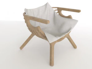 wood armchair 3D Model