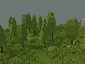 low poly nature scene3d Model 3D