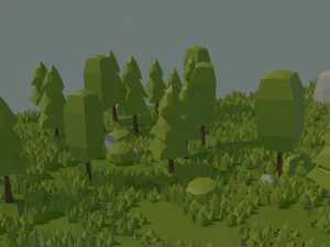 adegan alam poli rendah3d Model 3D