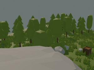 low poly nature scene3d Model 3D
