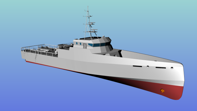 50m patrol boat Model 3D .c4d .max .obj .3ds .fbx .stl .blend 
