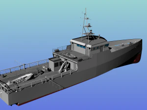 50m patrol boat 3D Model