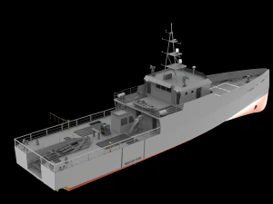 50m patrol boat 3D Model