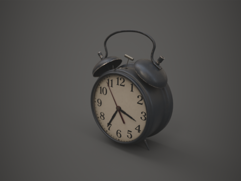 Vintage Alarm Clock 3D Model