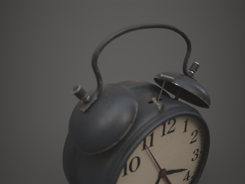 Vintage Alarm Clock 3D Model