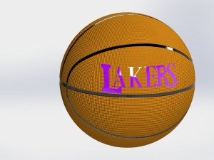 basketball lakers Modelo 3D