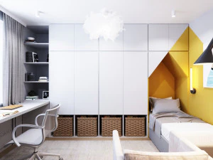 बच्चों के कमरे का दृश्य 3D मॉडल