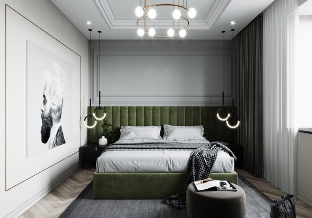 modern master bedroom Modello 3D .c4d .max .obj .3ds .fbx .stl .blend 
