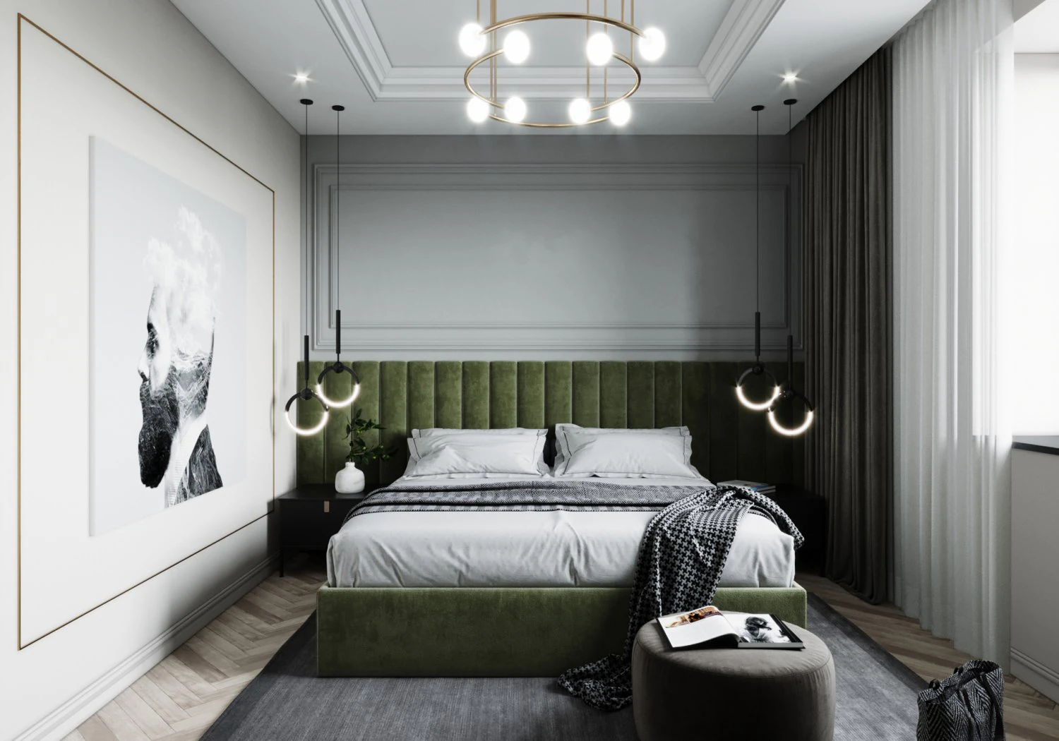 modern master bedroom 3D Model .c4d .max .obj .3ds .fbx .stl .blend 