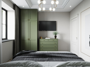 modern master bedroom Modello 3D