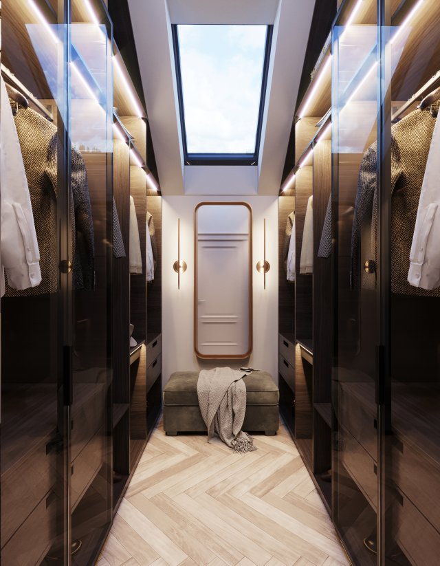stylish wardrobe 3D Модель .c4d .max .obj .3ds .fbx .stl .blend 