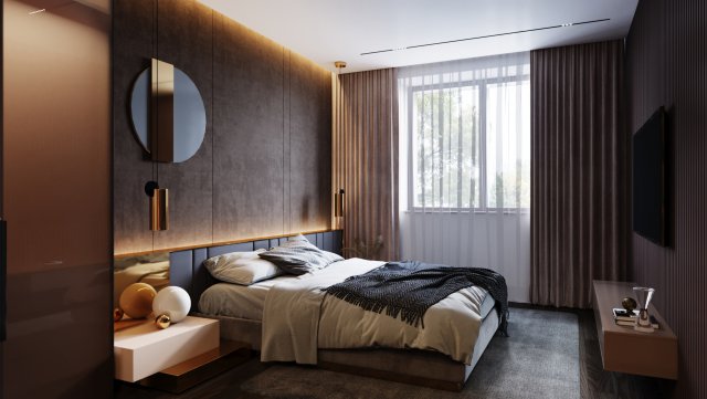 high-quality model of male bedroom 3D-Modell .c4d .max .obj .3ds .fbx .stl .blend 