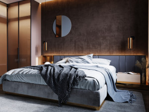 high-quality model of male bedroom 3D-Modell